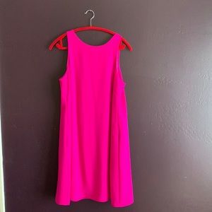 Lauren hot pink dress : only worn once for a few hours . Super flattering style